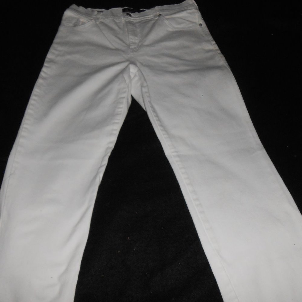 GLORIA VANDERBILT WHITE JEANS HIGH WAISTED SIZE 12